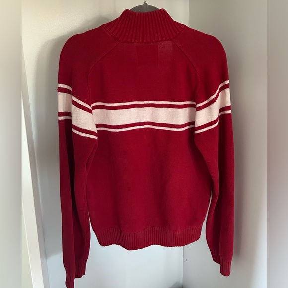 Hollister Men's Vintage Red and White Sweater, Large - Picture 2 of 5